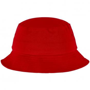 Flexfit Cotton Twill Bucket Hat - Unisex Red Fishing Cap
