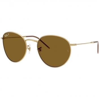 Ray-Ban RBR0103S Round Reverse Polarized Men's Sunglasses Gold 55mm