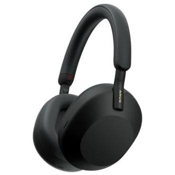 Auriculares Sony WH-1000XM5SA con Estuche Blando, Cancelación Activa de Ruido, Inalámbricos, 30 horas de Batería, Bluetooth, Negro