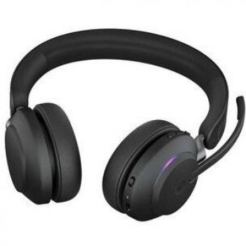 Jabra Evolve2 65 - Wireless Computer Headset Using USB-C dongle and Bluetooth – UC-Certified, UC Stereo Headset - Black (26599-989-899), Link380c UC Stereo Wireless Noise-Isolating Head