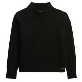 Superdry Women's Essential Mock Neck Sweater Black Size S