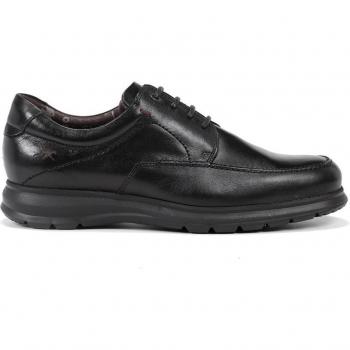Fluchos F0602 Soft Bristol Zapatos de Cordones para Hombre en Color Negro de Piel