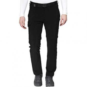 Maier Sports Torid Slim Zip Men's Outdoor Pants with Zippable Legs and 4 Pockets, Black
