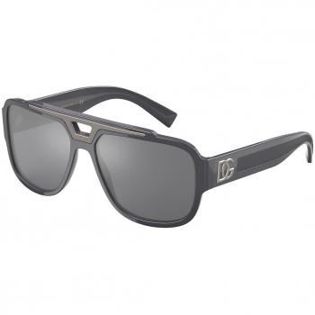Dolce & Gabbana DG4389F Asian Fit 30906G Men's Grey Sunglasses Size 59