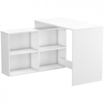 Escritorio de Esquina Reversible Calicosy con 4 Casillas L111,9 cm - Moderno y Modulable
