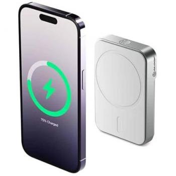 Power Bank Inalámbrico Magnético ALOGIC Matrix 5000mAh Blanco