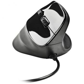 Ratón Vertical Ergonómico NGS Samsara con Sensor Láser y Botones Silenciosos, DPI Ajustable 800-3200, Plug and Play, Diseño para Diestros