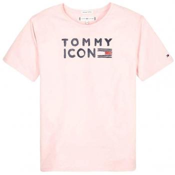 Tommy Hilfiger -Camiseta KG0KG04392 634 Tommy Flag Icon -Camiseta Manga Corta NIÑA