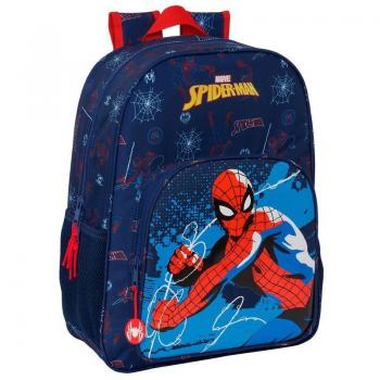 MOCHILA DE 33 CM ADAPTABLE CARRO SPIDER-MAN NEON 33x42x14cm