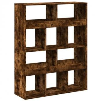 Estantería de madera de ingeniería roble ahumado 100x33x125,5 cm