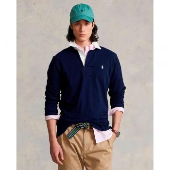 Polo Ralph Lauren Men's BCI Cotton Rugby Shirt in Navy Blue