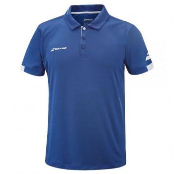 Polo Babolat Play para hombres, color azul, de manga corta, diseñado para pádel