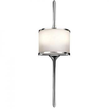 Aplique LED Mona IP44 altura 55,9cm cromo pulido