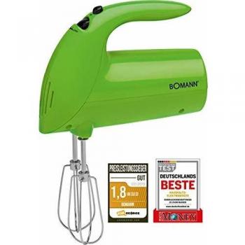 Bomann HM 350 CB - Batidora de varilla especial para repostería, 5 velocidades, 250 W, color verde