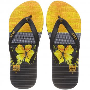 Reef Switchfoot Prin Black/Yellow, Chanclas para Hombre, Bly, 43 EU