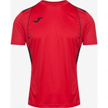Camiseta Joma Manga Corta Championship Vii para Hombre en Rojo y Negro