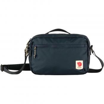 Fjällräven Bandolera High Coast Crossbody azul marino, bandolera ligera y resistente al agua, fabricada en material G-1000 Lite, con correas ajustables, compartimento principal con cierre de cremallera, bolsillo
