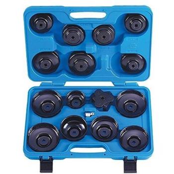 Salki 8665160.0 8665160-Estuch 15 Piezas Copas filtros Aceite, Metal, L