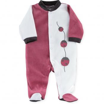 '' Diseño oso grenouillères Pijama Mariquita Bebé Niña Color Rosa rosa Lie De Vin Talla:1 Monate