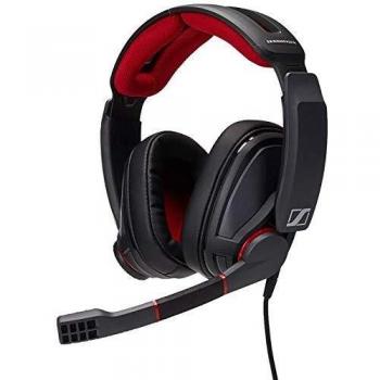 Sennheiser GSP 350 - Microauricular cerrado para gaming, color negro y rojo
