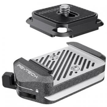 PGYTECH Quick Release Clamp and Plate V2 - Arca-Type Action Camera Mounting Accessory with SnapLock System and High Strength Drop Prevention