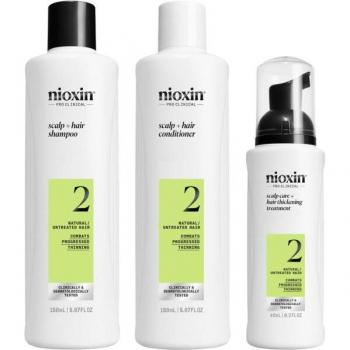 Nioxin System 2 Kit de Cuidado Capilar Unisex - Incluye Champú Scalp + Hair 150 ml, Acondicionador Scalp + Hair 150 ml y Tratamiento para el Cuero Cabelludo y Eng