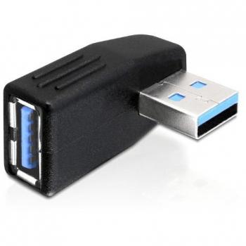 Adaptador USB 3.0 Macho a Hembra Acodado 270° Horizontal Delock