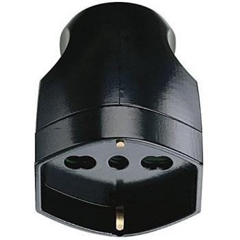 Presa Schuko Universal Volante 2P+T 16A Negra