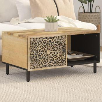 Mesa de salón de madera maciza de mango 80x50x40 cm
