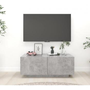 Mueble TV contrachapado color gris hormigón 100x35x40 cm