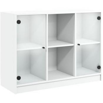 Aparador de madera de ingeniería blanco 102x37x75,5 cm