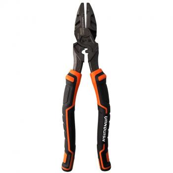 Alicate universal Vanquish 230 mm, fabricado en acero de alta resistencia, con mango ergonómico antideslizante, capacidad de agarre y corte, diseño compacto y ligero para mayor comodidad en el uso prolongado