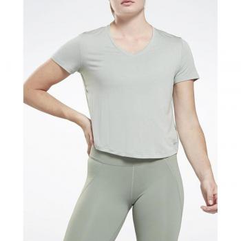 Reebok Camiseta de mujer ACTIVCHILL+DREAMBLEND con tecnología ACTIVCHILL para una ventilación óptima, tejido DREAMBLEND suave y ligero, diseño ergonómico que permite libertad de movimiento, ideal para entrenamiento y uso diario