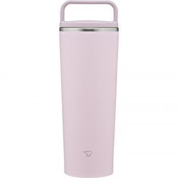 Botella de agua Zojirushi Mahobin Carry Tumbler 400 ml con asa, apta para lavavajillas, sin costuras, solo 2 puntos de cuidado, rosa empolvado SX-JS40-PM