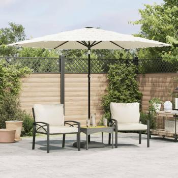 Sombrilla de jardín vidaXL con poste de acero, dimensiones 288x288x225 cm, disponible en colores marrón, azul y verde