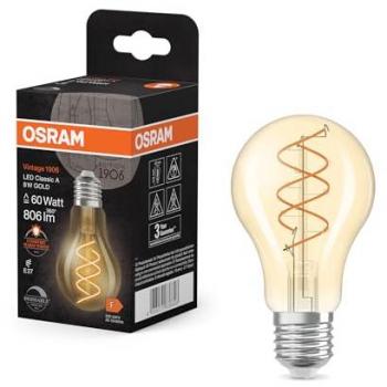Bombilla LED Vintage E27 8W 2200K Filamento en espiral dorado atenuable