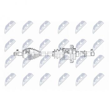 Árbol de transmisión NTY NPW-ME-028 con alta resistencia y durabilidad