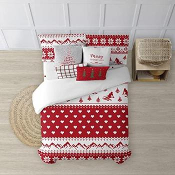 Funda Nórdica Navidad Reversible Laponia 9 50% Algodón - 50% Poliéster Extrasuave 140x200 cm Made in Spain