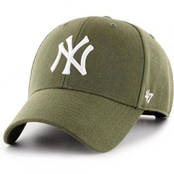 47 Brand New York Yankees MVP Snapback Cap - Unisex Olive Green - One Size