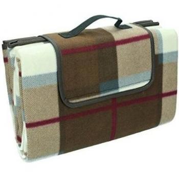 Betz Manta picnic viaje playa camping resistente al agua tamaño 130x170 cm colchoneta esterilla aislante de color marrón beige