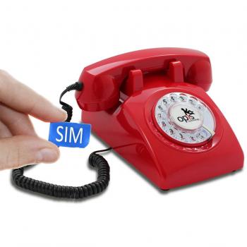 OPIS 60s Mobile: móvil de sobremesa/teléfono Fijo con sim/teléfono móvil para Mayores/teléfono Retro móvil con Disco de marcar
