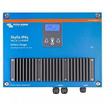 Cargador Victron Skylla IP65 24/35(3) 120-240V NT-1329, 24V, para baterías de 150-350Ah, incluye características de protección IP65 y es fabricado