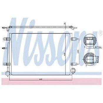Condensador de aire acondicionado NISSENS 94851, tipo: sistema de aire acondicionado, características: alta eficiencia, diseño optimizado para un mejor rendimiento térmico, fabricado con materiales de calidad para mayor durabilidad y resistencia a la c