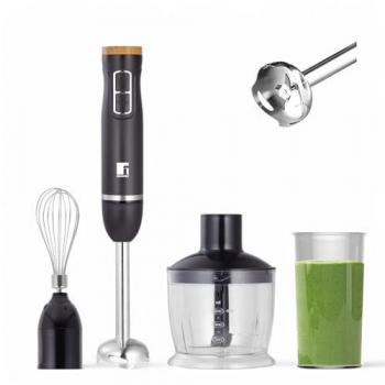 Batidora de Mano OLIVAR 1000W con Picadora 600ml, Varilla Batidora y Vaso Medidor, 2 Velocidades y Eje Desmontable de Acero Inoxidable