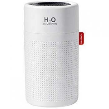 SmartDevil Humidificador 750 ml, umidificador Recargable portátil con batería de 2000 mAh, Función de luz Nocturna, Apagado Automático para Dormitorio, Oficina, Aceite Esencial Prohibido - Blanco