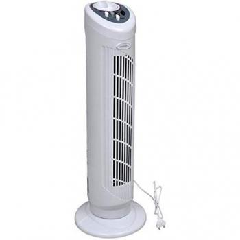 vidaXL Ventilador giratorio de torre, 50 W, Blanco