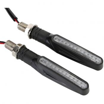 Intermitentes moto, OSAN 2 PC 12 LED Ámbar de Motos Lámparas Luces de Dirección Señales Universal de la Motocicleta
