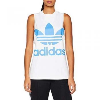adidas Trefoil Camiseta, Mujer, Blanco, 32