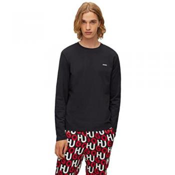 Hugo Camiseta Manga Larga Cuello Redondo Derol222, color negro, talla XS para Hombre