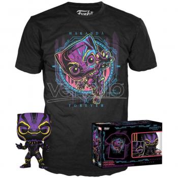 Funko Pop Black Panther + Camiseta Talla L